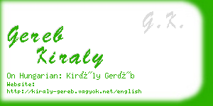 gereb kiraly business card